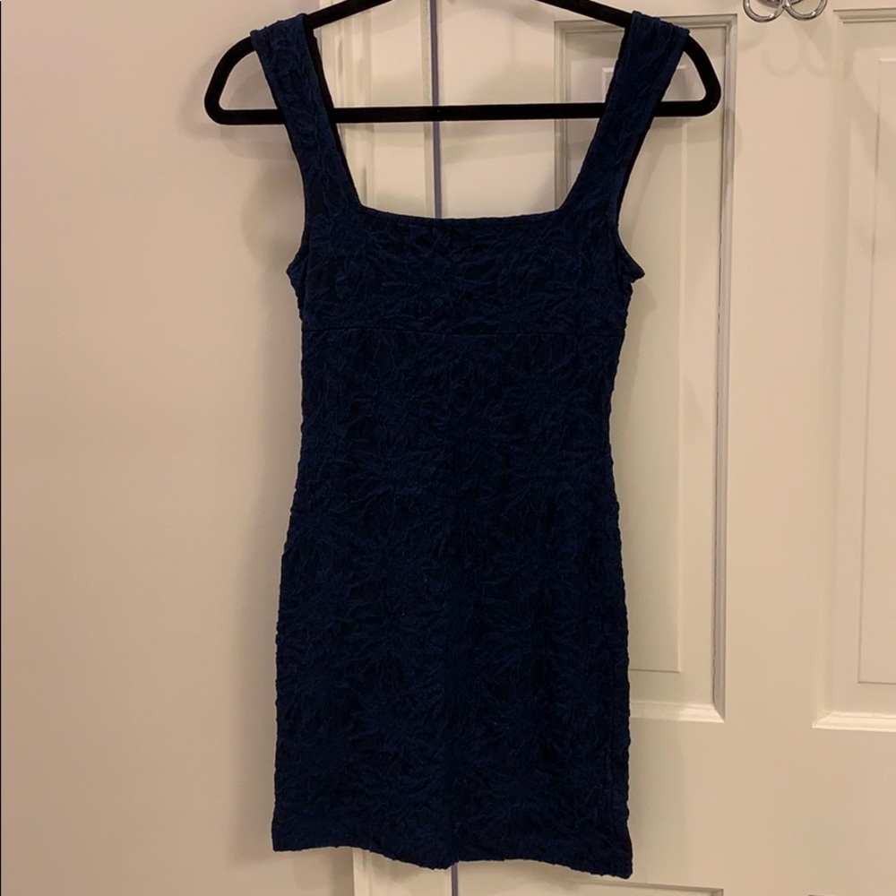 Free People navy bodycon dress